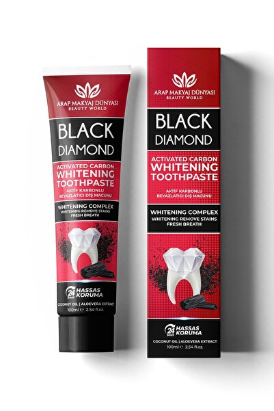 Arap Makyaj Dünyası Black Dıamond Aktif Karbon Beyazlatıcı Diş Macunu (100 ML)