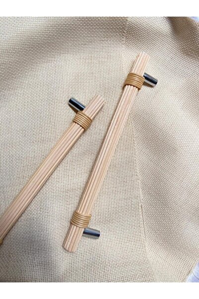 kumru by saadet & fatma مقبض بتصميم خاص من الروطان 16 سم - قطعة واحدة - 16 سم...