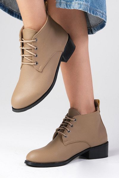 Mio Gusto Meera Mink Women's Ankle - Oval Toe Short Boots