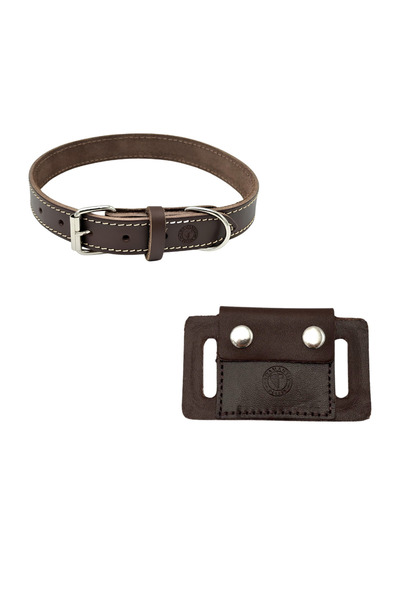 TB Leather Airtag Tasma - Gerçek Deri Boyun Tasması ve Airtag Kılıfı