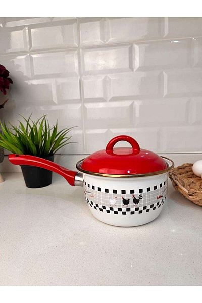 Molino 16 cm Rafadan Egg Cooking and Boiling Pot - Enamel Pan Sauce Pot