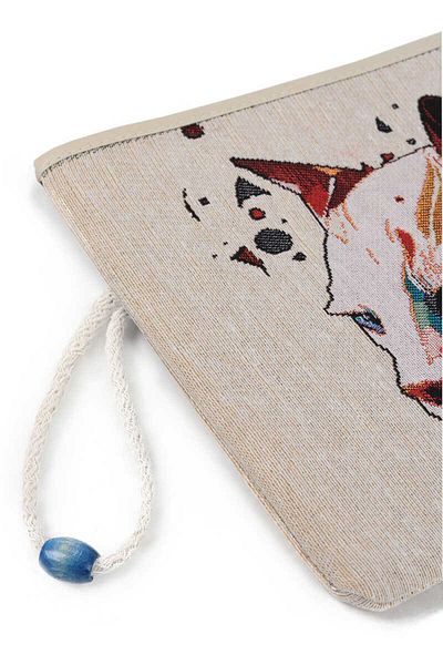 Bursa İpek Cat Patterned Tapestry Handbag