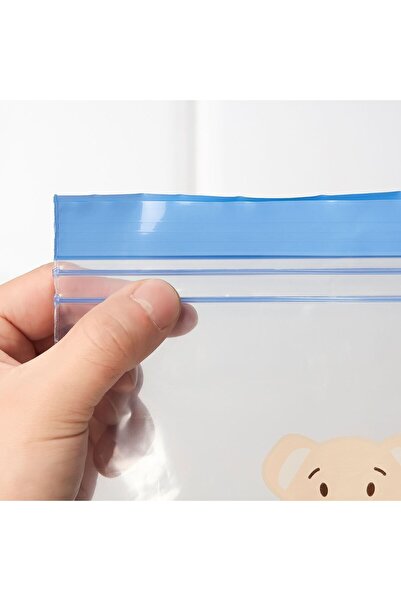 IKEA 2 Kutu Istad Kilitli Buzdolabı Poşeti Mavi Ayılı 1 Lt 50 Adet(25 X 2 KUTU)