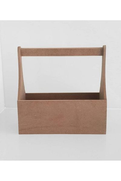 Altınyapı Hobi Market Raw Mdf Colored Retriever Box with Handle - Unpainted