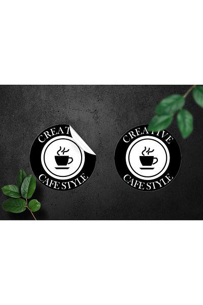 anka design 48 Pieces of Coated Sticker - Creative Cafe Style, 4X4Cm Cargo Label Packaging
