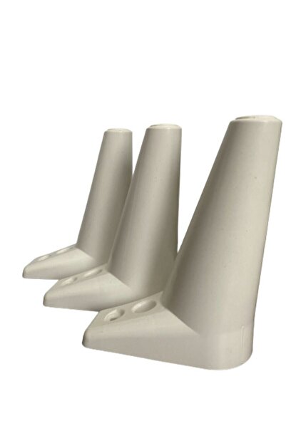 EnesBeyy L Tabanlı Beyaz Zirve 15cm Ayak (2 Adet) Baza-sehpa-koltuk-kanepe-çekyat-dolap-mobilya Ayağı