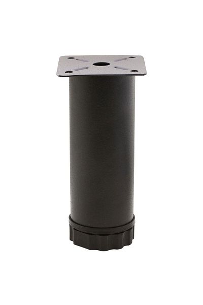 Badem10 Dulap din metal negru cu lățime de 10 cm - Mobilier reglabil din arțar, canapea și picior de suport pentru scaun