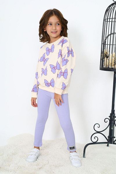 My Kids Wear Bow Patterned Two Thread Set for Girl