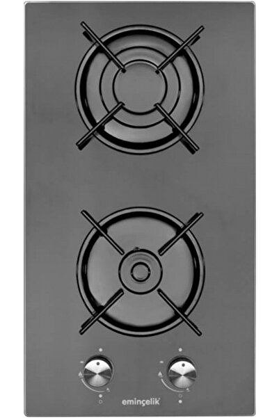 Eminçelik Ec_ah 4120 B30 Ankastre Gömmeli Siyah Cam Domino Ocak Sancak Alimer