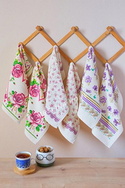 Meslina Home 3 részes 30x50 cm-es nyomtatott konyharuha szett - Virágmintás-hs-nyomtatott-cikk