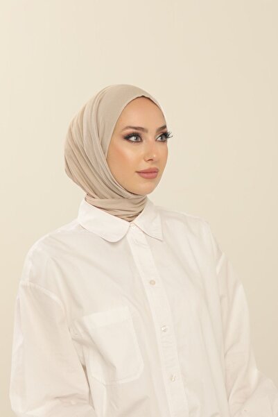 Beyzak Taş Pratik Penye Şal - Kadın Tesettür Cırt Cırtlı Hijab Bone