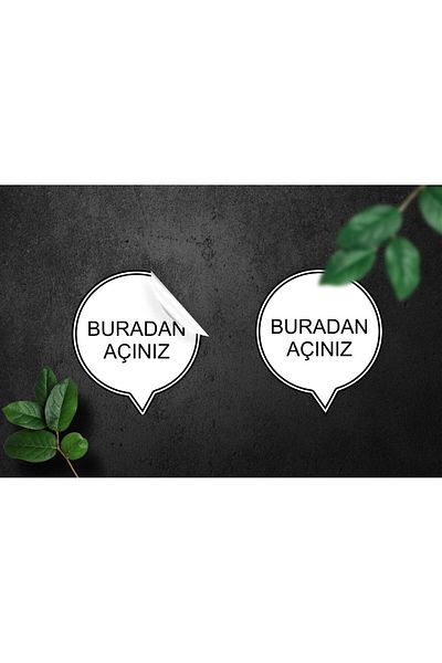 anka design 48 Pieces of Coated Stickers and Cargo Labels - Open Here (4X4Cm)
