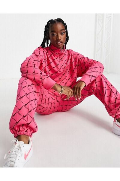 Nike Oversized Joggers In Swoosh Print Kadın Eşofman Altı