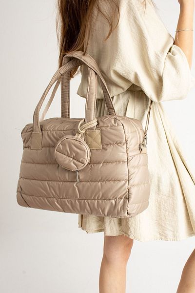 Moda Devrin Бежова чанта за плаж с портфейл за ежедневна употреба за майка и бебе, многофункционална чанта