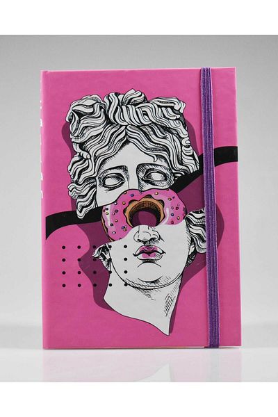4nio Sculpture Donut - Drawstring, Thick Cover and Unlined Notebook