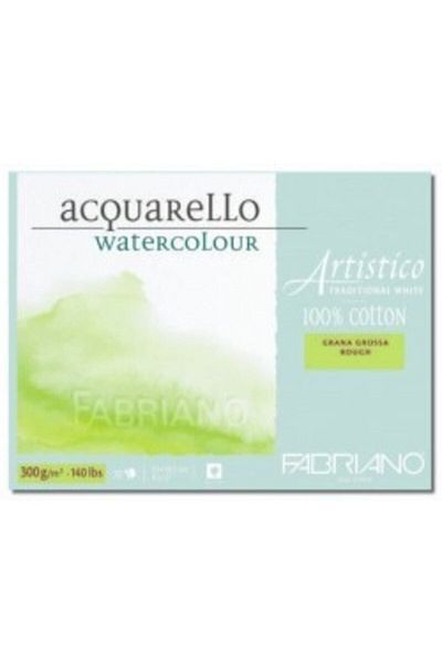Fabriano Artistico Traditional White 300 Gr Thick Textured 26x36 Cm 100% Cotton