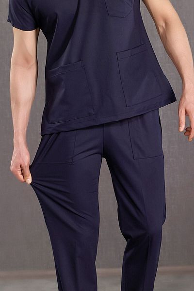 ÇİZGİ MEDİKAL Pantaloni de lucru din Lycra bleumarin - fund unic