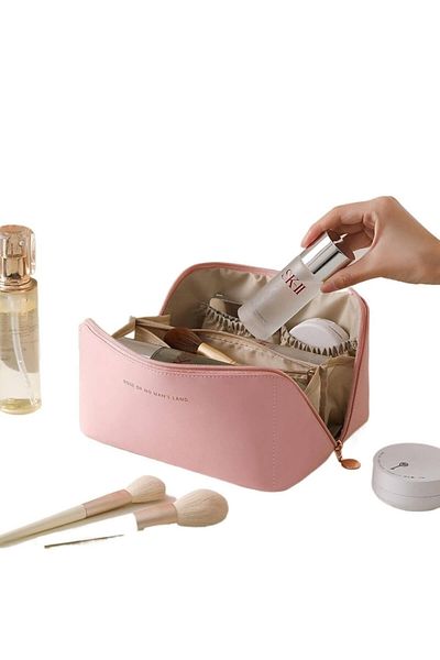 Streak Travel Makeup Cosmetic Bag Portable Bag Organizer Multifunction - Pink Color