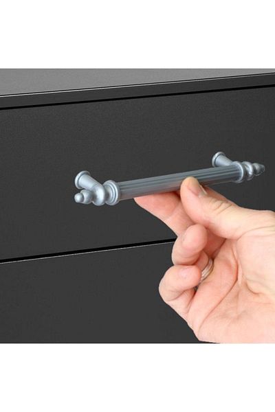 Badem10 (PĂSĂT PLASTIC) Polavit 128 MM Gri Sertar Dulap Mâner ușă