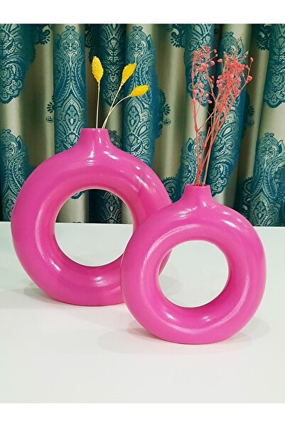 stonnish Halka Vazo Bohem Set Pembe 2 Li