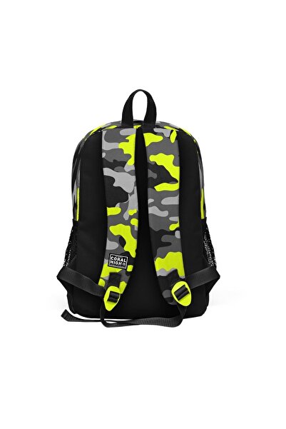 Yaygan Coral High Kids Siyah Gri Kamuflaj Desenli 3’lü Okul Çanta Seti SET0123117