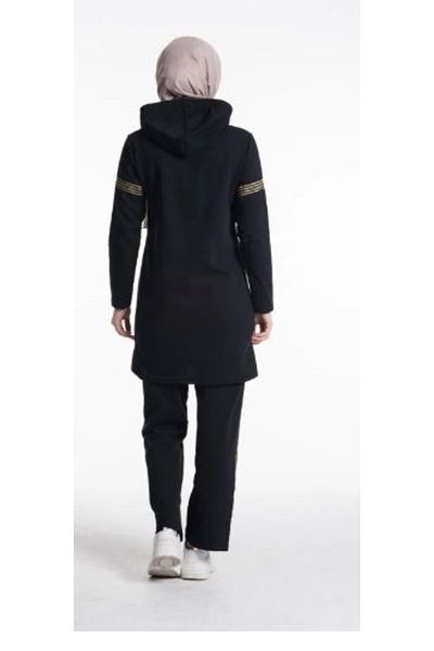 CNG MODA Black Hijab Tracksuit Set