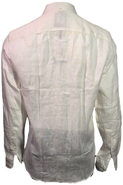 Campione 1709602 Чоловіча сорочка з льону - біла