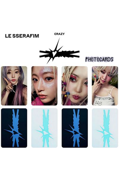 Kpop Dünyasi Le Sserafim Sakura - "Crazy" Photocards Set