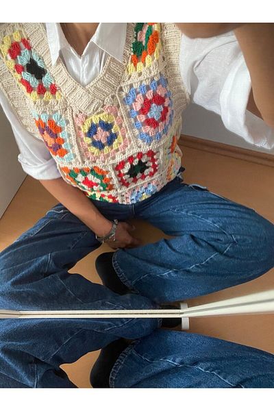 El örgüsü Women's Sweater and Vest - Hand Knitted
