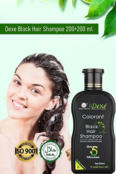Dexe Black Hair Shampoo Saç Siyahlaştırıcı Şampuan Seti 200ml 200ml