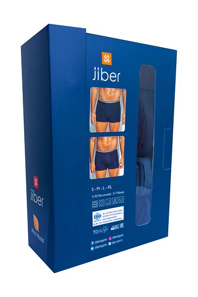 Jiber JİBER Micro Modal 3-Pece Assortment Boxer 243 - 93% Micromodal 7% Elestan