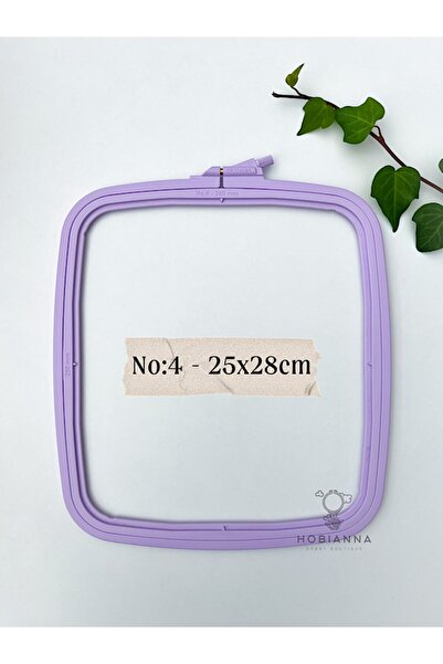 Hobianna نورج رقم: 4 بكرة بلاستيكية مربعة اللولب 25x28 سم - أرجواني