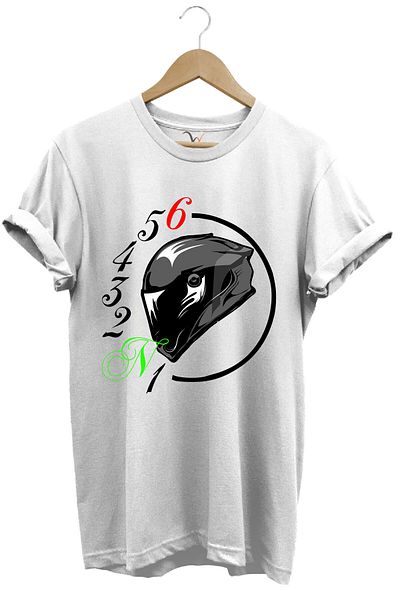 WİDİ Motorcycle Motorcycle Shifts and Helmet Design 1n23456 100% βαμβακερό λευκό μπλουζάκι με κανονική εφαρμογή