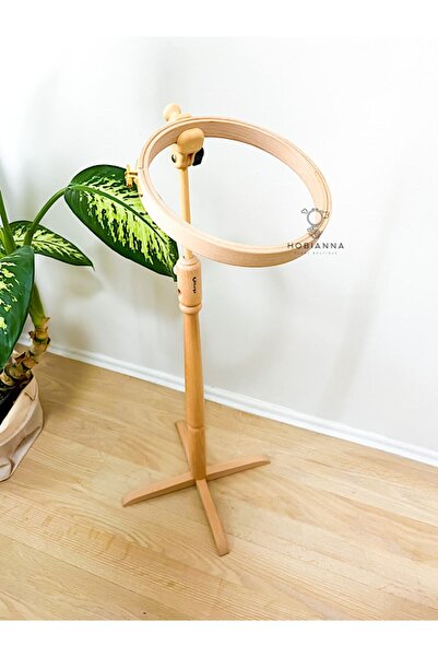 Hobianna Nurge Ayaklı Nakış Standı + Ahşap Nakış Kasnağı No:5 (h:24mm-220mm)