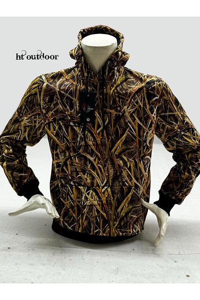 HT Outdoor Three Thread Fleece Sweatshirt - Saz Patterned Personality