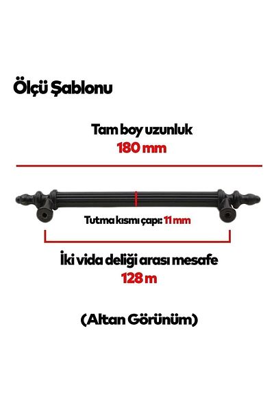 Badem10 Sertar de bucătărie Polavit 128 mm negru 5 bucăți