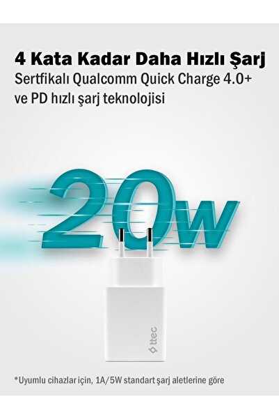 Ttec Pd Hızlı Şarj 20w Samsung Huawei Xiaomi Oppo Iphone X 11 12 13 14 Hızlı Şarj Aleti Şarj Kafa Başlık