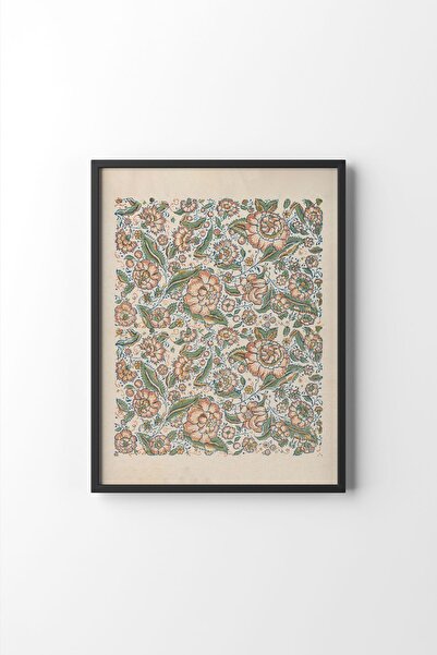 epiqart Çiçek Deseni - Siyah Çerçeve