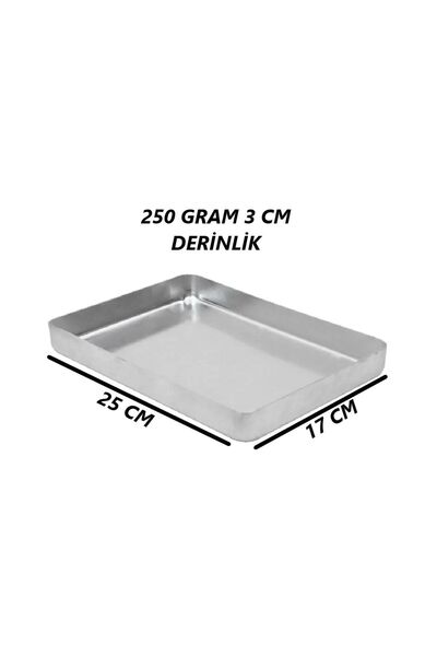 Yıldız çelik Alüminyum baklava börek ve kek tepsisi 17x25 cm