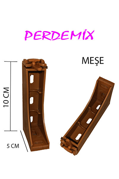 PERDE Mix Dekoratif Ray Montaj Aparatı Uzun Ayak 10 Cm 4 Adet