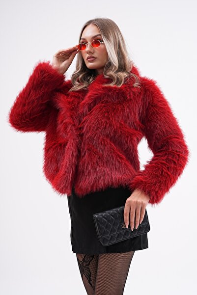 NAVY Fur Wide Collar