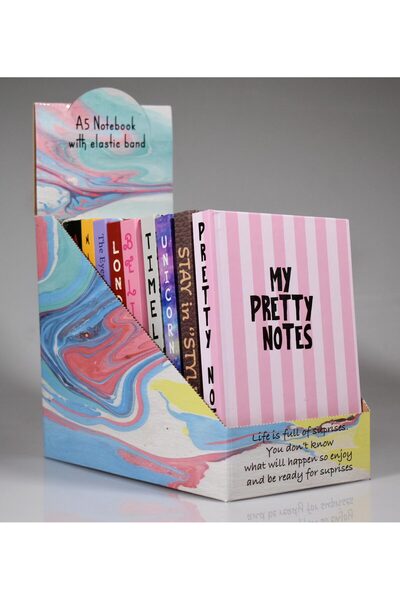 4nio Van Gogh Striped Amond Blossom Notebook - Thick Cover