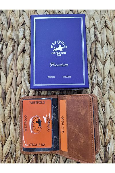 Westpolo 1026 Унисекс държач за карти от естествена кожа