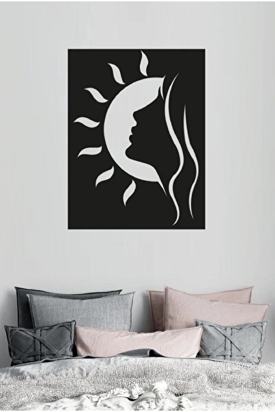 Rapithwin Güneş Γυναικεία Ξύλινη Διακόσμηση Τοίχου με Κοπή Λέιζερ, Αναμνηστικ...