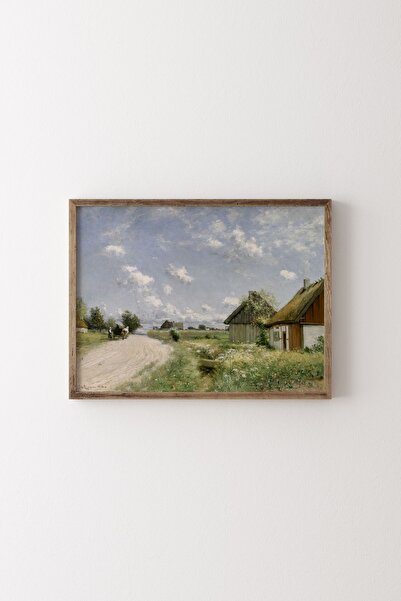 epiqart Χωριάτικο Σκηνικό - Ξύλινο Πλαίσιο με σχέδιο