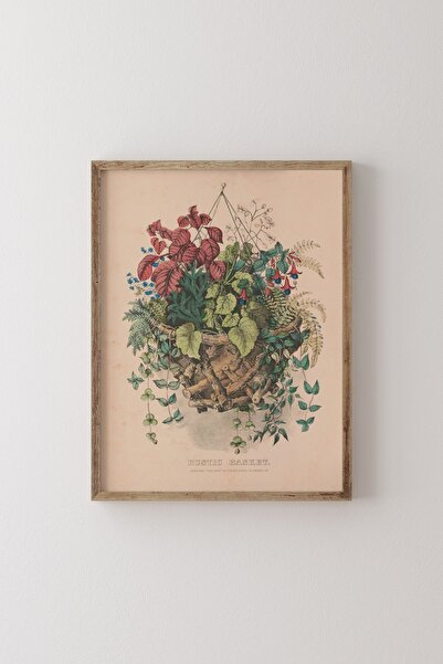 epiqart Rustic Basket - Wood Patterned Frame