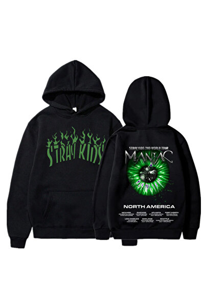MAGORS STRAYKIDS MANIAC 2ND WORLD TOUR SWEATSHIRT CU GLUGĂ, IMPRIMAT, CALITAT...