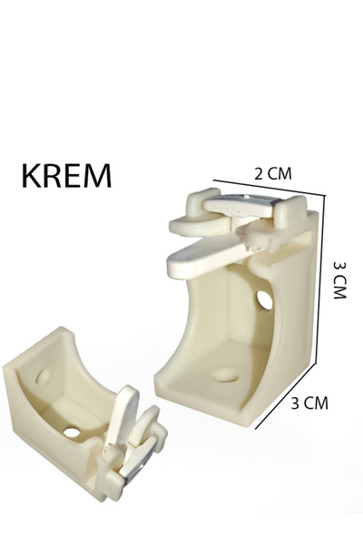 PERDE Mix Dekoratif Ray Montaj Aparatı Kısa Ayak 3 Cm 6 Adet