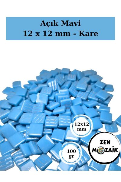 Zen Mozaik Sanatsal Mozaik Çalışmalarınız için 12x12 mm - Kare Cam Mozaik Taş...