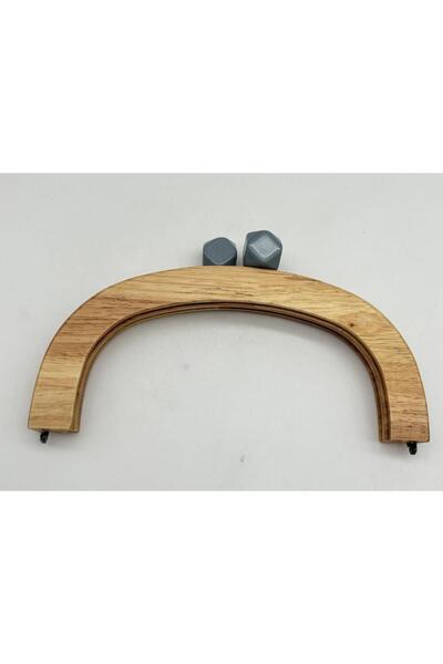 angel çanta aksesuar Angel 25 см світлий овальний дерев'яний кошик - сірий ак...